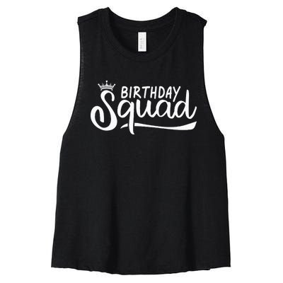 Birthday Squad Women's Racerback Cropped Tank