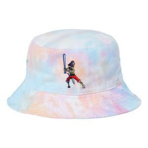 Baseball Skeleton Boy Pirate Baseball Halloween Tie Dye Newport Bucket Hat