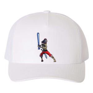 Baseball Skeleton Boy Pirate Baseball Halloween Yupoong Adult 5-Panel Trucker Hat