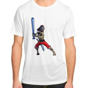 Baseball Skeleton Boy Pirate Baseball Halloween Adult ChromaSoft Performance T-Shirt