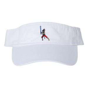 Baseball Skeleton Boy Pirate Baseball Halloween Valucap Bio-Washed Visor