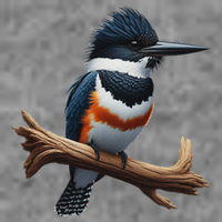 Bird Series. Belted Kingfisher Bird. ArtistS Rendition. Toddler Sweatshirt