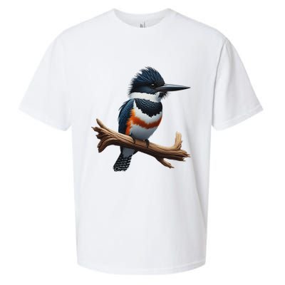 Bird Series. Belted Kingfisher Bird. ArtistS Rendition. Sueded Cloud Jersey T-Shirt