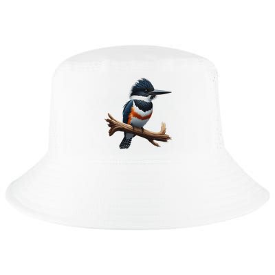 Bird Series. Belted Kingfisher Bird. ArtistS Rendition. Cool Comfort Performance Bucket Hat