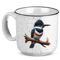Bird Series. Belted Kingfisher Bird. ArtistS Rendition. 15oz Campfire Ceramic Mug