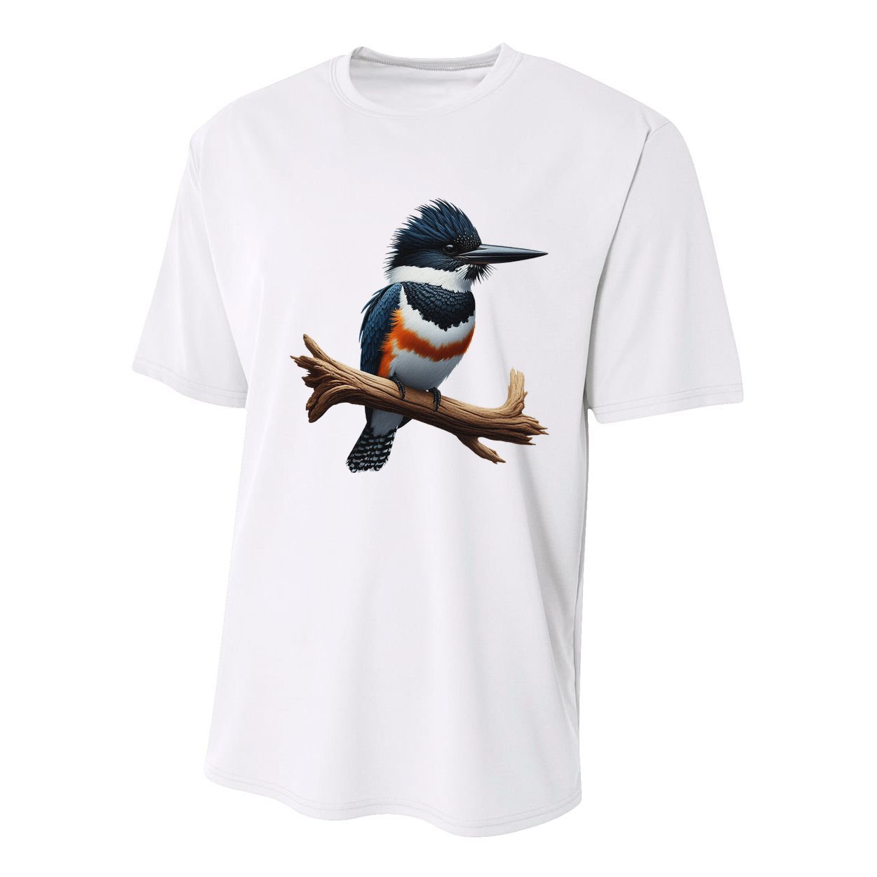 Bird Series. Belted Kingfisher Bird. ArtistS Rendition. Youth Performance Sprint T-Shirt