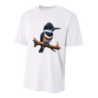 Bird Series. Belted Kingfisher Bird. ArtistS Rendition. Youth Performance Sprint T-Shirt