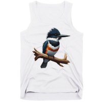 Bird Series. Belted Kingfisher Bird. ArtistS Rendition. Tank Top