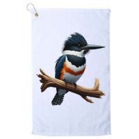 Bird Series. Belted Kingfisher Bird. ArtistS Rendition. Golf Towel