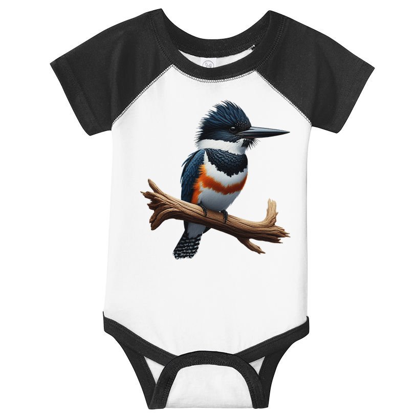Bird Series. Belted Kingfisher Bird. ArtistS Rendition. Infant Baby Jersey Bodysuit