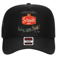 Beer Schmidt Beer Retro Defunct Nature Scene High Crown Mesh Back Trucker Hat