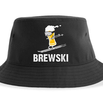 Brewski Skiing Beer Sustainable Bucket Hat