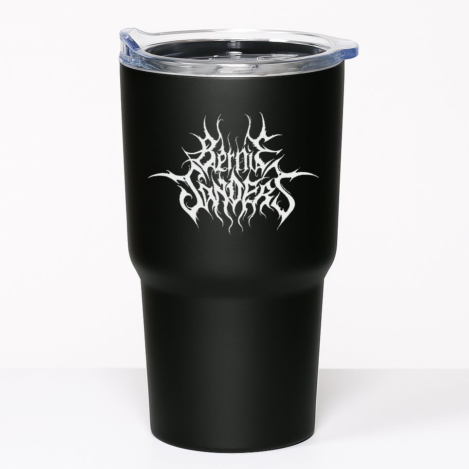 Bernie Sanders Black Metal Band Tumbler