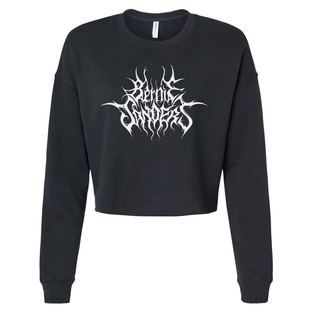 Bernie Sanders Black Metal Band Cropped Pullover Crew