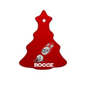 Bocce Slogan Bocci Game With Jack Bocce Ball Gift Ceramic Tree Ornament