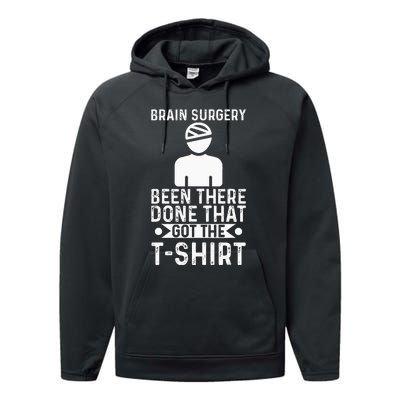 Brain Surgery Been There Done That Funny Recovery Survivor Performance Fleece Hoodie