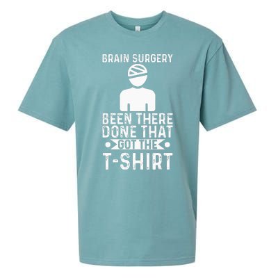 Brain Surgery Been There Done That Funny Recovery Survivor Sueded Cloud Jersey T-Shirt