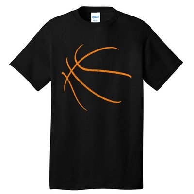 Basketball Silhouette Bball Player Coach Sports Baller Gift Tall T-Shirt