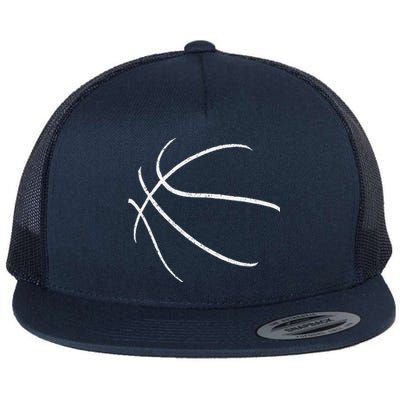 Basketball Silhouette Bball Player Coach Sports Baller Gift Flat Bill Trucker Hat