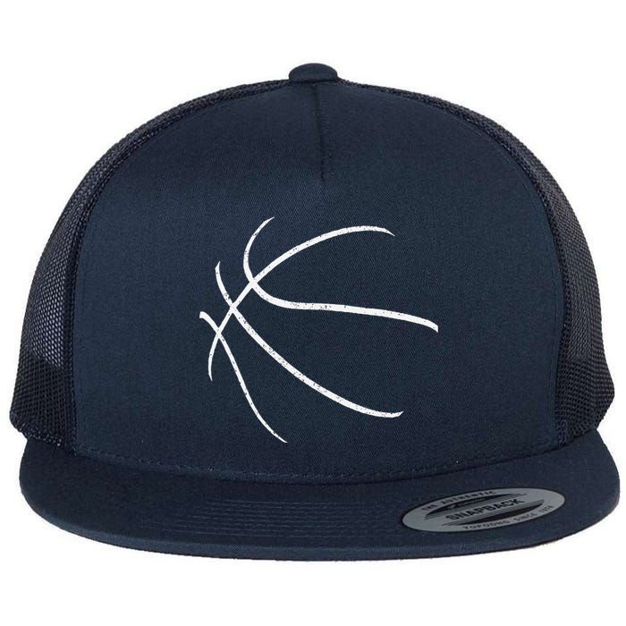 Basketball Silhouette Bball Player Coach Sports Baller Gift Flat Bill Trucker Hat