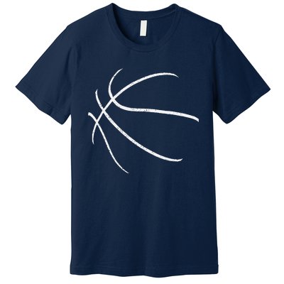 Basketball Silhouette Bball Player Coach Sports Baller Gift Premium T-Shirt