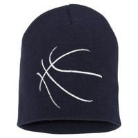 Basketball Silhouette Bball Player Coach Sports Baller Gift Short Acrylic Beanie