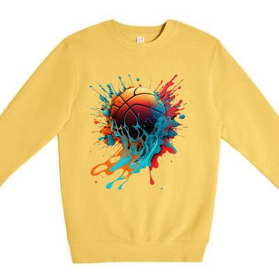 Basketball Splash Baller Basketball Player Team Player Premium Crewneck Sweatshirt