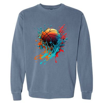 Basketball Splash Baller Basketball Player Team Player Garment-Dyed Sweatshirt