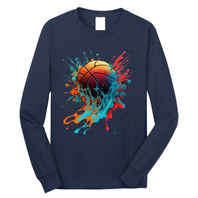 Basketball Splash Baller Basketball Player Team Player Long Sleeve Shirt