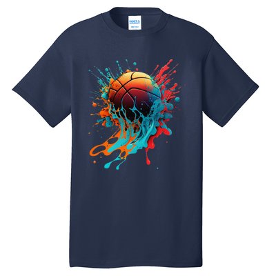 Basketball Splash Baller Basketball Player Team Player Tall T-Shirt