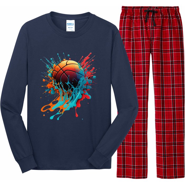 Basketball Splash Baller Basketball Player Team Player Long Sleeve Pajama Set