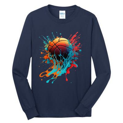 Basketball Splash Baller Basketball Player Team Player Tall Long Sleeve T-Shirt