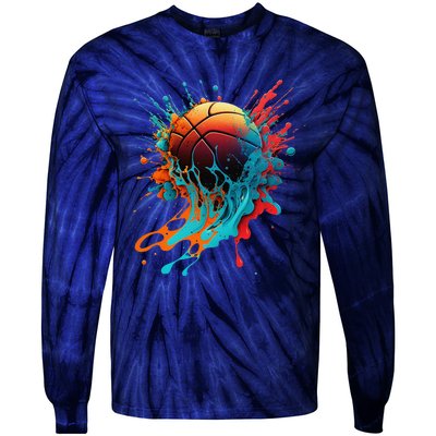 Basketball Splash Baller Basketball Player Team Player Tie-Dye Long Sleeve Shirt