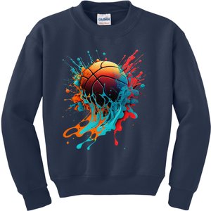 Basketball Splash Baller Basketball Player Team Player Kids Sweatshirt