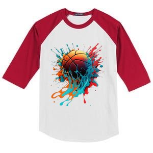 Basketball Splash Baller Basketball Player Team Player Kids Colorblock Raglan Jersey