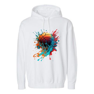 Basketball Splash Baller Basketball Player Team Player Garment-Dyed Fleece Hoodie