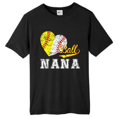 Baseball Softball Ball Heart Nana for Mother's Day Tall Fusion ChromaSoft Performance T-Shirt