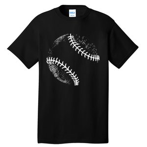 Baseball Silhouette, Baseball Ball Tall T-Shirt