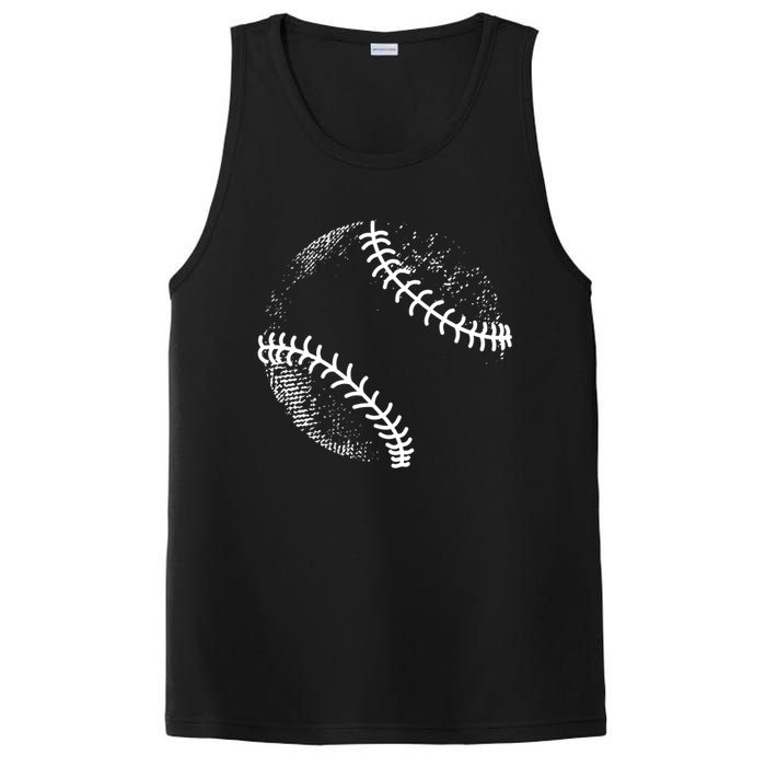 Baseball Silhouette, Baseball Ball PosiCharge Competitor Tank