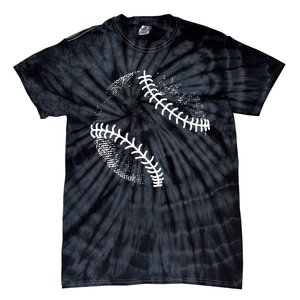 Baseball Silhouette, Baseball Ball Tie-Dye T-Shirt