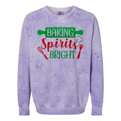 Baking Spirit Bright Christmas Cookie Baking Lover Xmas Funny Gift Colorblast Crewneck Sweatshirt