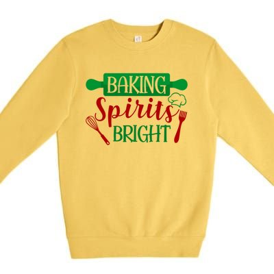 Baking Spirit Bright Christmas Cookie Baking Lover Xmas Funny Gift Premium Crewneck Sweatshirt