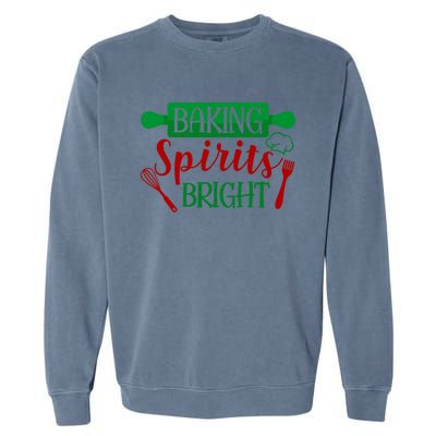 Baking Spirit Bright Christmas Cookie Baking Lover Xmas Funny Gift Garment-Dyed Sweatshirt