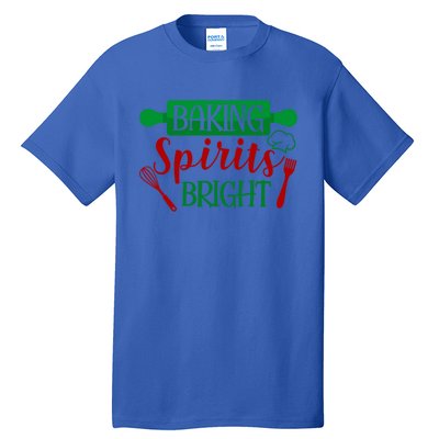 Baking Spirit Bright Christmas Cookie Baking Lover Xmas Funny Gift Tall T-Shirt