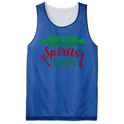 Baking Spirit Bright Christmas Cookie Baking Lover Xmas Funny Gift Mesh Reversible Basketball Jersey Tank