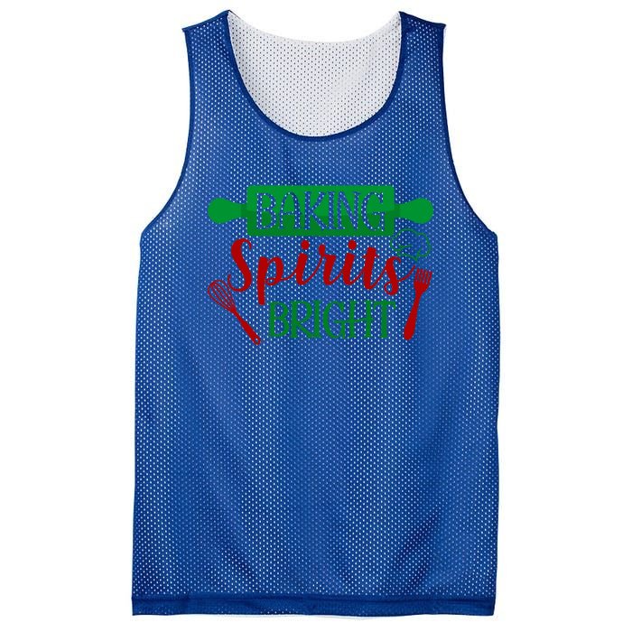 Baking Spirit Bright Christmas Cookie Baking Lover Xmas Funny Gift Mesh Reversible Basketball Jersey Tank