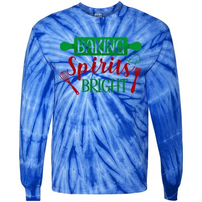 Baking Spirit Bright Christmas Cookie Baking Lover Xmas Funny Gift Tie-Dye Long Sleeve Shirt