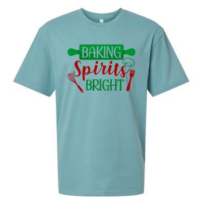 Baking Spirit Bright Christmas Cookie Baking Lover Xmas Funny Gift Sueded Cloud Jersey T-Shirt