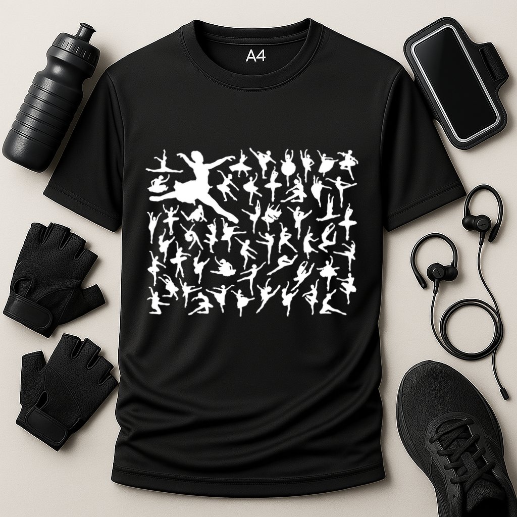 Ballerina Silhouettes Cooling Performance Crew T-Shirt