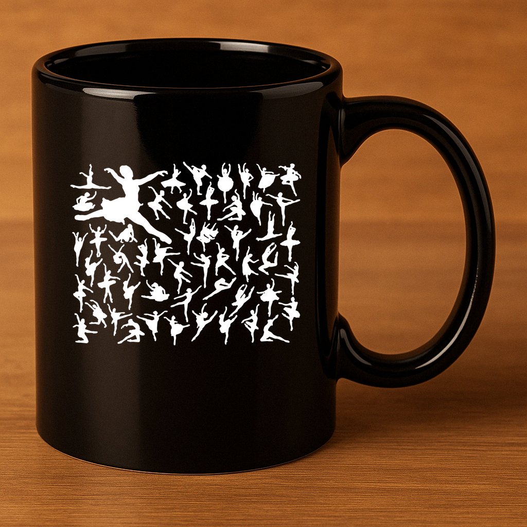 Ballerina Silhouettes 11oz C Handle Ceramic Mug